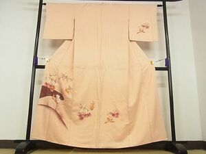 平和屋川間店■訪問着　草花文　葡萄　金銀彩　着丈159cm　裄丈62cm　正絹　逸品　B-ag3019