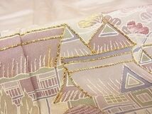 平和屋川間店■訪問着　刺繍　風景松文　暈し染め　金糸　着丈162.5cm　裄丈65cm　正絹　逸品　A-wj3786_画像7