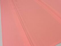 平和屋川間店■夏物　色無地　駒絽色紋付　桃色　みやび謹製　反端付き　着丈165.5cm　裄丈66.5cm　正絹　逸品　A-ms455_画像3