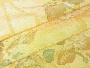 平和屋川間店■上質な小紋　ろうけつ染め　蔦の葉文　逸品　op4789