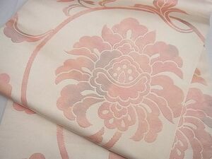 平和屋川間店■九寸名古屋帯　洋花文　松坂屋扱い　逸品　tw3699