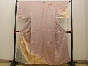 平和屋野田店■訪問着　向かい鳳凰花唐草文　暈し染め　金彩　逸品　n-xi0867