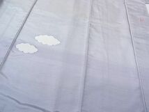 平和屋1■ファッションデザイナー 花井幸子　訪問着　紬地　雲取り文　反端付き　逸品　1hy0749_画像5