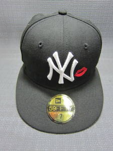 NEW ERA ニューエラ × NY ニューヨークヤンキース　59 FIFTY　キャップ　帽子　ブラック　55.8cm　J2401C