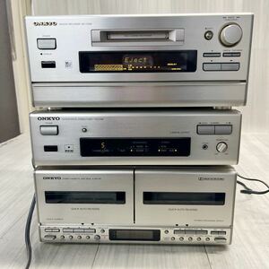 ONKYO オンキョー MD-122MX T-421CSM K-W511M ミニディスクレコーダー　チューナー カセットテープデッキ　通電確認済み