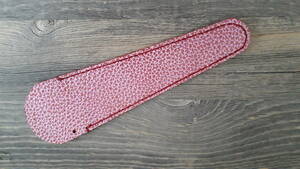  including carriage ) original leather scissors case *S pink * sewing scissors / hand made leather 