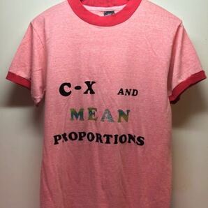 C-X&MEAN/AnvilビンテージトリムT(アメリカ製) 杢サーモンピンク