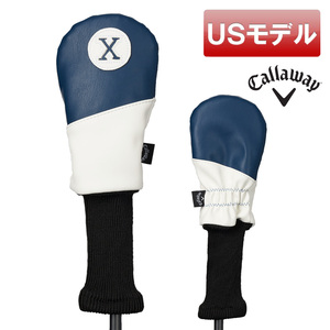 (USモデル)キャロウェイ ビンテージ ヘッドカバー ハイブリッド用 ユーティリティー用 ネイビーホワイト Callaway VITANGE HEAD COVER