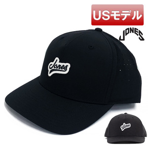 (USモデル)ジョーンズ スクリプト アスレチック ゴルフキャップ ブラック ゴルフ用帽子 JONES GOLF フリーサイズ