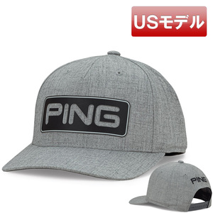 (USモデル)ピン ツアークラシック ゴルフキャップ フリーサイズ PING GOLF グレー スナップバックキャップ