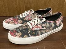 VANS SKATE AUTHENTIC Rose Flower ヴァンズ バンズ オーセンティック スニーカー 薔薇 バラ 花 フラワー キャンバス US8.5_画像1