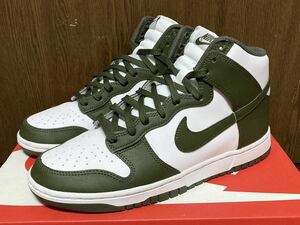 22年製 NIKE DUNK HI RETRO ナイキ ダンク ハイ レトロ【DD1399-107】Championship Khaki 天然皮革 レザー チャンピオンシップ カーキ US9