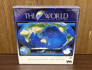 フィルム未開封 THE WORLD 世界地図 JOH KAGAYA 加賀谷 穣 光る ジグソー パズル JIGSAW PUZZLE MADE IN JAPAN 日本製 1000ピース やのまん