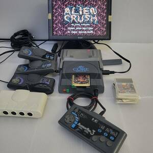 PCエンジン コアグラフィックス PI-TG3 天の声2 ゲームパッド4個 マルチタップ エイリアンクラッシュ ビックリマンワールド 妖怪道中記