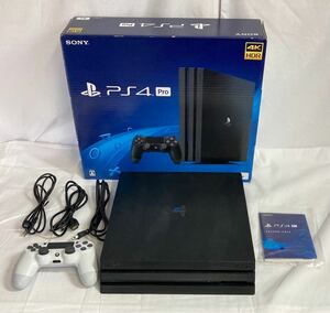 中古品 SONY ソニー PS4 Pro本体 HDD2TB ジェットブラック CUH-7200C B01 コントローラー白色