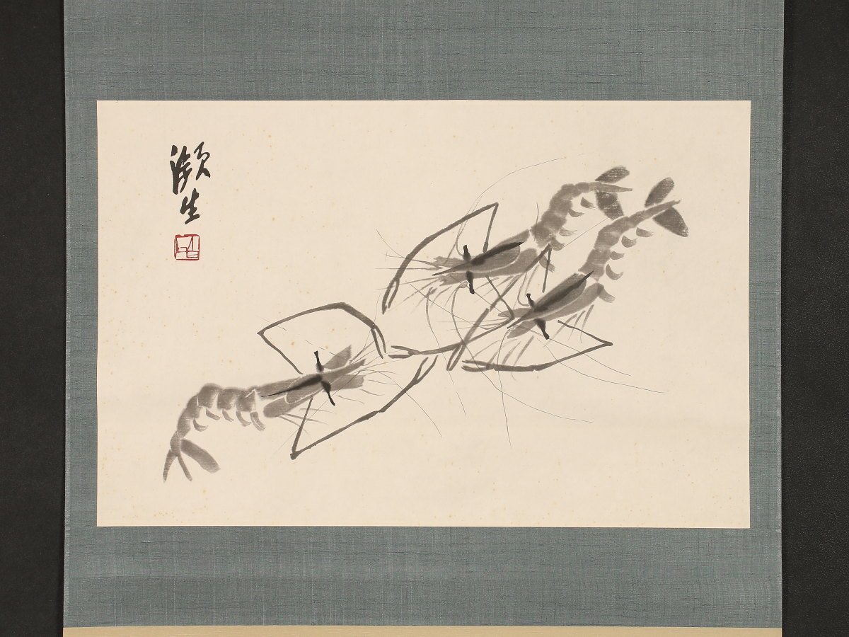 [Prints][Transmission_2] dr2027 Three Shrimps by Qi Baishi Waterprint Chinese Painting by Qi Baishi Hunan Province, Painting, Japanese painting, Flowers and Birds, Wildlife