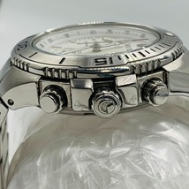 SECTOR クロノグラフ クオーツ 不動 美品 SS 350 ダイバース ラグスポ 時計 100ｍ 白文字盤 セクター ステンレススティール 腕時計 5052_画像5