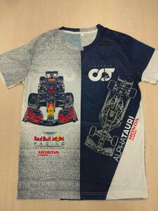 F1　レッドブル × アルファタウリ　ホンダ　HONDA　フェルスタッペン　ペレス　角田裕毅　デ・フリース　ガスリー　数量限定　Tシャツ　L