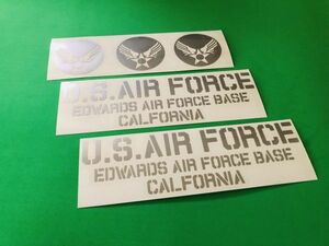 a58.AIR FORCE CALIFORNIA （シルバー）ステッカー 世田谷ベース　ミリタリー　ステンシル★