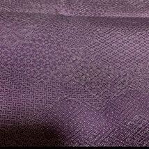 正絹ハギレ　約35×80 赤紫　寄せ小紋　和柄　はぎれ　ちりめん細工　ハンドメイド　吊るし飾り雛　押し絵_画像2