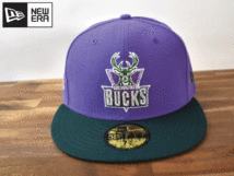 ★未使用品★NEW ERA ニューエラ × MILWAUKEE BUCKS バックス NBA 59 FIFTY【7-5/8 - 60.6cm】 キャップ 帽子 H119_画像2