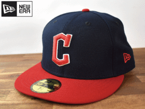 ★未使用品★NEW ERA ニューエラ × CLEVELAND INDIANS インディアンズ MLB 59 FIFTY【7-1/4 - 57.7cm】 キャップ 帽子 H324