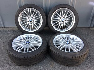 中古 BMW Mスポーツ 純正ホイール 17インチ 7.5J/8J +43/+53 PCD120 5H タイヤ付き4本セット ポテンザ S001 2017年製造 1シリーズ