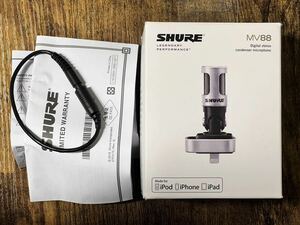 SHURE コンデンサーマイク MV88 iPhone用マイク MOTIVシリーズ 24bit/48kHz MV88A