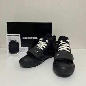 【未使用品】CONVERSE NEIGHBORHOOD 28.0cm 1CL574 MOTORCYCLE BLACK 別紐付き HI ALL STAR ブラック コンバース ネイバー フッド 黒