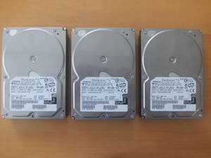 400GB HDD 3台セット IDE接続 3.5インチ内蔵 Crystal Disk Info 「正常」使用時間「少」 HITACHI Deskstar 型番：HDS724040KLAT80