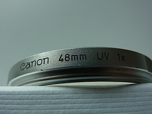送料94円～　CANON　キャノン　UV　1x　48mm　管理no.1　silver枠色