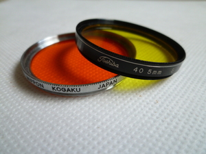 TOSHIBA●東芝 イエロー 40.5mm径 Y2 Y48.2/NIPPON KOGAKU O56 レンズ保護フィルターセット 弱紫外線カット made in Japan 廃盤