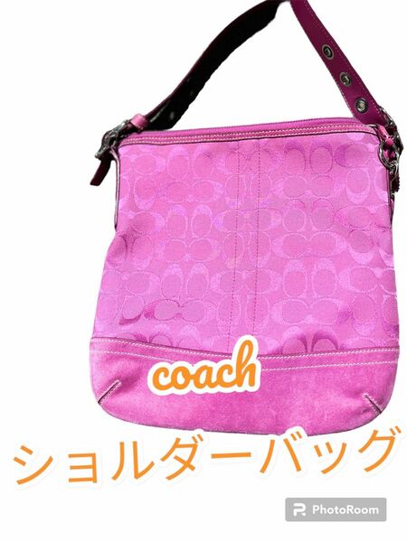 coachショルダーバッグ　ピンク