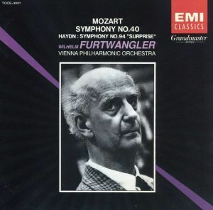 モーツァルト：交響曲第４０番／Ｗ．フルトヴェングラー,ウィーン・フィルハーモニー管弦楽団