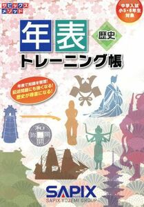 年表トレーニング帳 サピックスメソッド／ＳＡＰＩＸ小学部