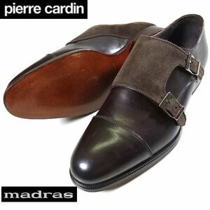 新品 madras pierre cardin マドラス ピエールカルダン 定3.74万 伊製 マッケイ製法 本牛革 レザー ビジネスシューズ 靴 23.5cm 5 茶 紳士