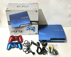 SONY ソニーPS3 320GB コントローラーセット CECH-3000BSB スプラッシュブルー オンライン対戦 Photo機能 HMY