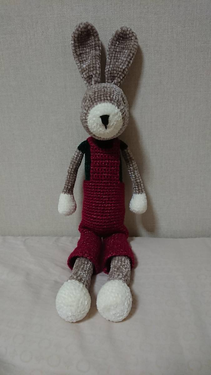 Amigurumi Handmade Jumpsuit Long Rabbit, toy, game, stuffed toy, Amigurumi