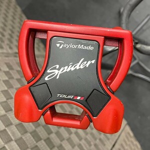 J813-O37-902 TaylorMade テーラーメイド Spider TOUR スパイダー ツアー パター レッド ゴルフクラブ ヘッドカバー付き 約全長87cm ②