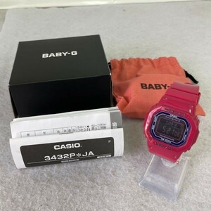 K353-O37-860 CASIO カシオ Baby-G ベイビージー BGD-5000 タフソーラー デジタル ピンク系 スクエア 腕時計 箱/巾着/説明書付き 稼動 ②