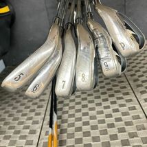 P817-C9-197◆Callaway キャロウェイ WARBIRD 10本セット メンズ 右利き フレックスS 1W/５W/5/6/7/8/9/P/S/パター キャディバッグ ⑥_画像8