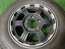 ジムニーに 社外16インチ PCD139.7 5.5J バリ溝 22年製 ブリヂストン DM-V3 175/80R16 4本セット 中古 売切!!_画像2