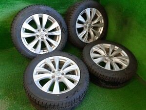 ブリヂストン VRX2 245/50R18 日産 フーガ Y51 純正 18×8J 5H/114.3 バリ溝スタッドレス付4本 流用にも 中古 売切!!