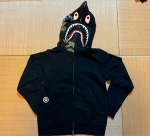 BAPE シャーク　フランケンタグ　パーカー　ブラック　M レア