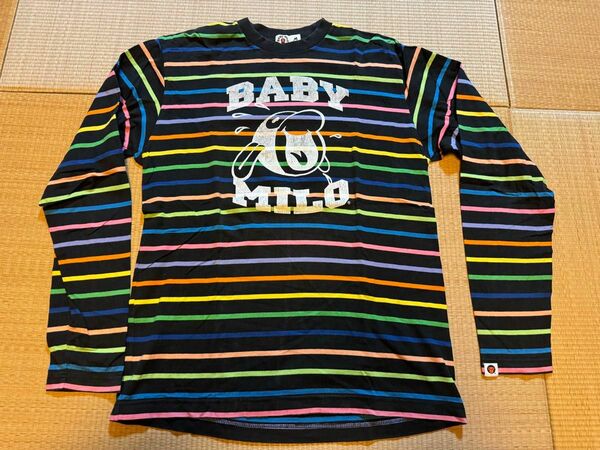 BAPE MILO ボーダー　ロンTシャツ　APE エイプ