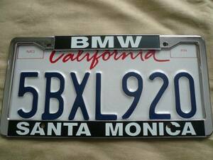Ⅸ新品U.S.正規ビーエム【BMW】ナンバーフレーム＠SANTA MONICA限定Ⅸ