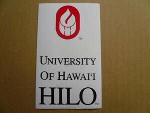 ◆新品U.S.ハワイ州立大学【UH Hilo】輸入Hawaiiバンパーステッカー生産終了品◆