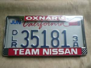 ◆新品U.S.ニッサン【Nissan】輸入メタル製ナンバーフレーム Oxnard 限定◆