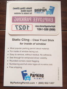 ◆新品U.S.駐車許可書【EMPLOYEE】サンプル従業員用Parking Permit ステッカー＠内張タイプ限定出品◆