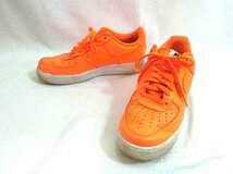 ナイキ エアフォース1 AIR FORCE1 ジャストドゥーイット Just Do It シューズ スニーカー オレンジ 28cm 箱なし かかとすり減りあり 中古■_画像5